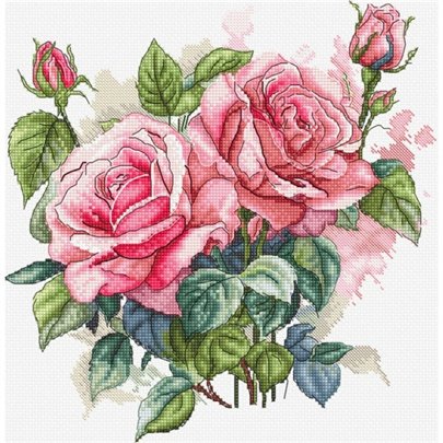 Kit de broderie Fleur rose