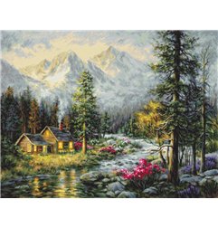 Luca-S Kit de broderie Cabane de camping