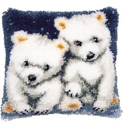Kit coussin au point noué Petits ours polaires 204524