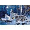 Embroidery kit The Howl of Wolves and the Winter Moon