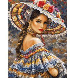 Kit de broderie Le festival mexicain (petit point)