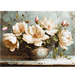 Borduurpakket De mysterieuze magnolia's (petit point)