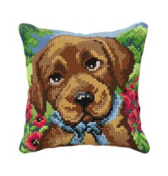 Cross stitch cushion kit Puppy 99106