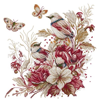 Embroidery kit Autumn Bird