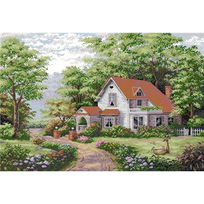 Embroidery kit Woodland Villa