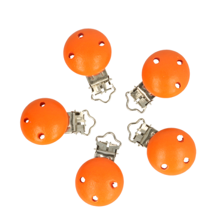   Houten speenklem oranje