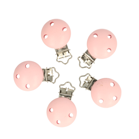   Houten speenklem baby roze