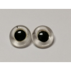   glass animal eye to sew 15 mm clear