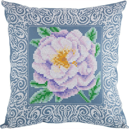 Panna Coussin à broder Rose velours